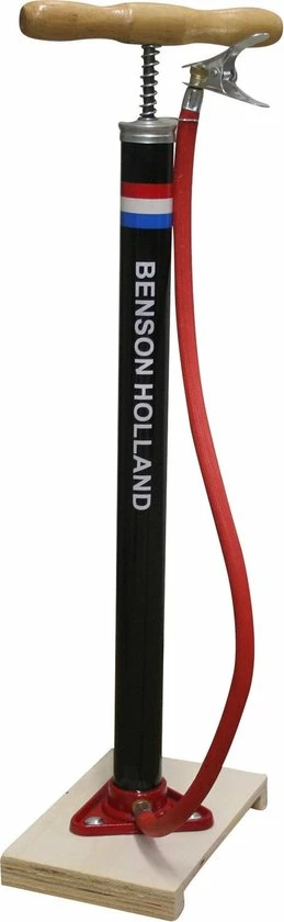 Ben Tools Klassieke Fietspomp Met Houten Plank - 5 Bar 1 Ben Tools Klassieke Fietspomp Met Houten Plank - 5 Bar