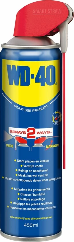 WD-40® Smart Straw® Multi-Use Product - 450ml - Multispray - Smeermiddel, Ontvetter En Anti-Corrosie 1 WD-40® Smart Straw® Multi-Use Product - 450ml - Multispray - Smeermiddel, Ontvetter En Anti-Corrosie