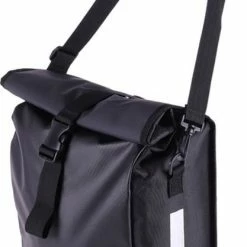 Ekostar Enkele Fietstas - Rolltop - 19 Liter - E-Bikes - Zwart -Fietsen-Accessoires Shop 417x840