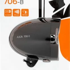 AXA 706 15 Lux - Fietslamp Voorlicht - LED Koplamp - Fietsverlichting Op Batterij - Chrome -Fietsen-Accessoires Shop 492x840