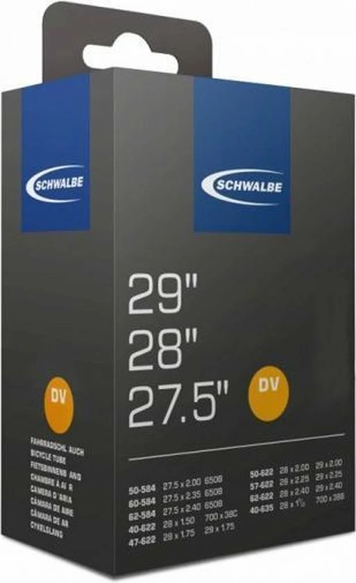Schwalbe Binnenband 27.5/29 X 1.50/2.40 (40/62-584/635) Dv 40 Mm 8 Schwalbe Binnenband 27.5/29 X 1.50/2.40 (40/62-584/635) Dv 40 Mm - Afbeelding 8