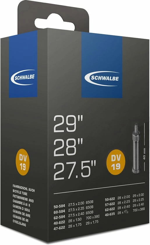 Schwalbe Binnenband 27.5/29 X 1.50/2.40 (40/62-584/635) Dv 40 Mm 4 Schwalbe Binnenband 27.5/29 X 1.50/2.40 (40/62-584/635) Dv 40 Mm - Afbeelding 4