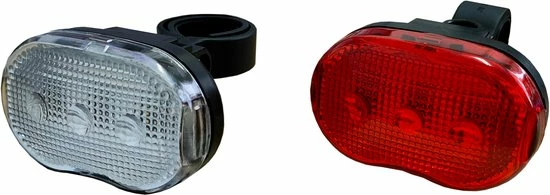 DULA Fietslamp Set Wit-rood - Fietslampjes 1 DULA Fietslamp Set Wit-rood - Fietslampjes