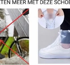 Easy Shoe Cover Unisex Waterdichte Overschoenen Met Rits En Aantrekkoord Maat 38-42 - Herbruikbaar Transparant - Anti Slip Regen Overschoen - Schoenhoesjes - Waterdichte Schoenbeschermers - Regenhoes Schoenovertek - Regenlaarzen -Fietsen-Accessoires Shop 550x230