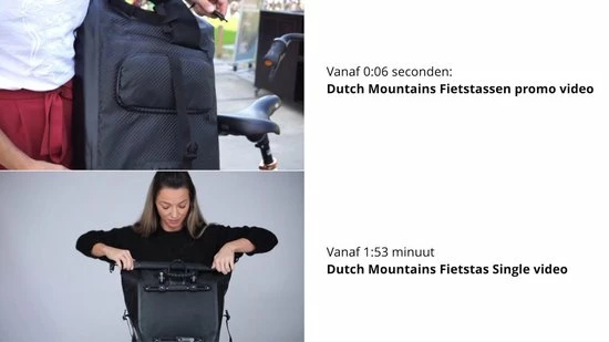 Dutch Mountains Enkele Fietstas | Sterke En 100% Waterdichte Fietstas En Schoudertas In 1 | 24 Liter | Carbon / Zwart 2 Dutch Mountains Enkele Fietstas | Sterke En 100% Waterdichte Fietstas En Schoudertas In 1 | 24 Liter | Carbon / Zwart - Afbeelding 2