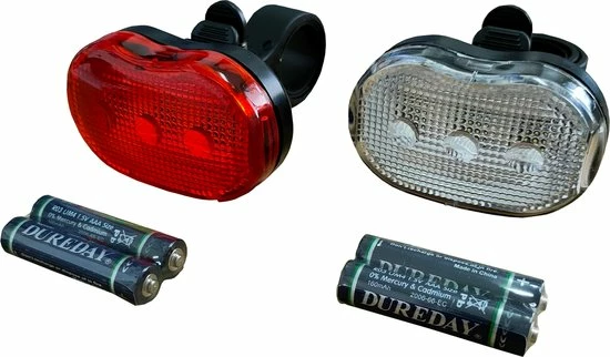 DULA Fietslamp Set Wit-rood - Fietslampjes 5 DULA Fietslamp Set Wit-rood - Fietslampjes - Afbeelding 5