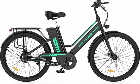 Hitway Elektrische Fiets | E-bike Damesfiets | 35-70KM | 26 Inch | 250W Motor | Zwart 3 Hitway Elektrische Fiets | E-bike Damesfiets | 35-70KM | 26 Inch | 250W Motor | Zwart - Afbeelding 3