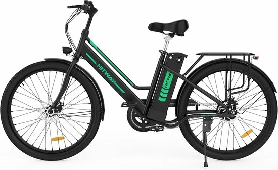 Hitway Elektrische Fiets | E-bike Damesfiets | 35-70KM | 26 Inch | 250W Motor | Zwart 8 Hitway Elektrische Fiets | E-bike Damesfiets | 35-70KM | 26 Inch | 250W Motor | Zwart - Afbeelding 8