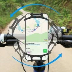 Merkloos Telefoonhouder Fiets En Motor Siliconen – Fietshouder–Fiets Accessoires–360 Graden Draaibaar–gsm-houder Fiets En Scooter -Fietsen-Accessoires Shop 550x371 5