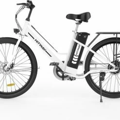 Hitway Elektrische Fiets | E-bike Damesfiets | 35-70KM | 26 Inch | 250W Motor | Wit -Fietsen-Accessoires Shop 550x387 4