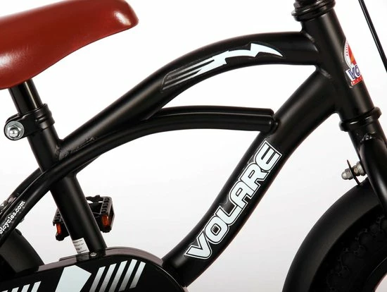 Volare Black Cruiser Kinderfiets - Jongens - 12 Inch - Zwart 7 Volare Black Cruiser Kinderfiets - Jongens - 12 Inch - Zwart - Afbeelding 7