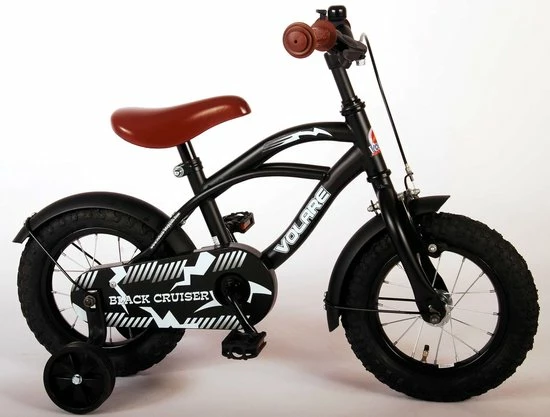 Volare Black Cruiser Kinderfiets - Jongens - 12 Inch - Zwart 9 Volare Black Cruiser Kinderfiets - Jongens - 12 Inch - Zwart - Afbeelding 9