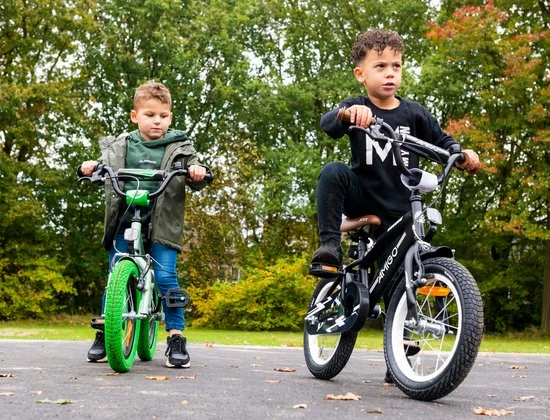 Amigo BMX Fun Jongensfiets - Kinderfiets 14 Inch - Matzwart 7 Amigo BMX Fun Jongensfiets - Kinderfiets 14 Inch - Matzwart - Afbeelding 7