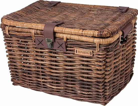 Basil Denton Fietsmand L - Voor - Rotan - Bruin - Large 1 Basil Denton Fietsmand L - Voor - Rotan - Bruin - Large