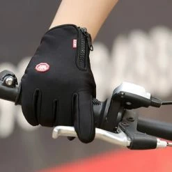 Merkloos Handschoenen | Touchscreen | Waterdicht | Fleece | Unisex | Zwart | Maat L -Fietsen-Accessoires Shop 550x424