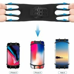 Merkloos Telefoonhouder Fiets En Motor Siliconen – Fietshouder–Fiets Accessoires–360 Graden Draaibaar–gsm-houder Fiets En Scooter -Fietsen-Accessoires Shop 550x425 5