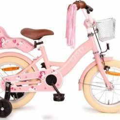 SJOEF Dolly Meisjesfiets 14 Inch - Roze