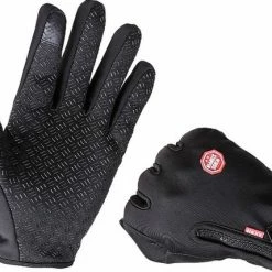 Merkloos Handschoenen | Touchscreen | Waterdicht | Fleece | Unisex | Zwart | Maat L -Fietsen-Accessoires Shop 550x429