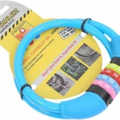 Stahlex 10mm / 65cm Kabelslot Schlechts 230g Met Cijferslot | Het Eerste Fietsslot Voor Uw Kind | Blauw