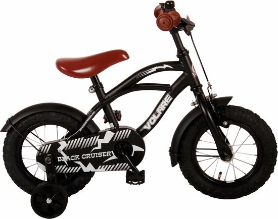 Volare Black Cruiser Kinderfiets - Jongens - 12 Inch - Zwart 1 Volare Black Cruiser Kinderfiets - Jongens - 12 Inch - Zwart