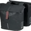 Basil City Dubbele Fietstas - Zwart - 32 Liter