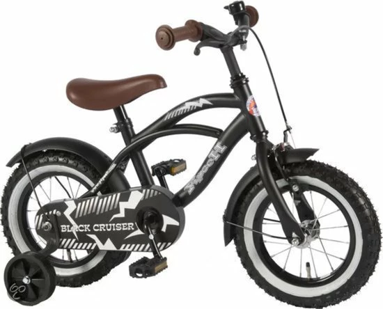 Volare Black Cruiser Kinderfiets - Jongens - 12 Inch - Zwart 5 Volare Black Cruiser Kinderfiets - Jongens - 12 Inch - Zwart - Afbeelding 5