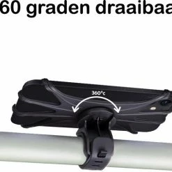 BTH Telefoonhouder Fiets Universeel Siliconen - Fiets Telefoonhouder Kinderwagen - Telefoon Houder Fiets Draaibaar - Zwart -Fietsen-Accessoires Shop 550x448 7
