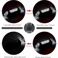 LOUZIR 2 Stuks Fietsverlichtingen ( Voor En Achter Fietslicht ) - LED Usb Oplaadbaar -Fietsen-Accessoires Shop 550x461 7