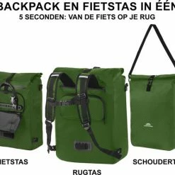 Dutch Mountains Enkele Fietstas | Rugzak | Sterke 100% Waterdicht | Fietstas, Schoudertas En Rugtas In 1 | 28 Liter | Groen 19 Dutch Mountains Enkele Fietstas | Rugzak | Sterke 100% Waterdicht | Fietstas, Schoudertas En Rugtas In 1 | 28 Liter | Groen -Fietsen-Accessoires Shop 550x466 1