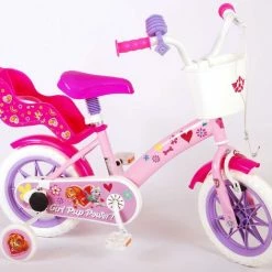 Volare Paw Patrol Kinderfiets - Meiden - 12 Inch - Roze - Doortrapper -Fietsen-Accessoires Shop 550x471 3