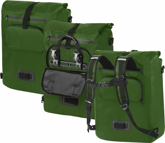 Dutch Mountains Enkele Fietstas | Rugzak | Sterke 100% Waterdicht | Fietstas, Schoudertas En Rugtas In 1 | 28 Liter | Groen 9 Dutch Mountains Enkele Fietstas | Rugzak | Sterke 100% Waterdicht | Fietstas, Schoudertas En Rugtas In 1 | 28 Liter | Groen - Afbeelding 9