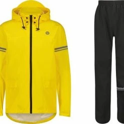 AGU Original Regenpak Essential - Geel/Zwart - L - Dames & Heren - Waterdicht & Ademend -Fietsen-Accessoires Shop 550x479 1