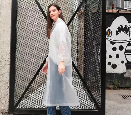 Merkloos Regenjas WIT (Maat XL) Unisex - Licht Gewicht - Opvouwbaar - Pocket Size - Reizen - Dames - Heren Regenjas 4 Merkloos Regenjas WIT (Maat XL) Unisex - Licht Gewicht - Opvouwbaar - Pocket Size - Reizen - Dames - Heren Regenjas - Afbeelding 4