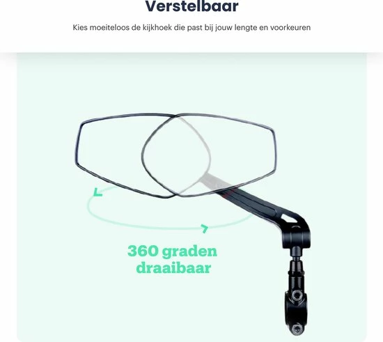 Merkloos Fietsspiegel - Fietsspiegel EBike - 360 Graden Verstelbaar - Links - Fietsspiegel Op Stuur - Fiets Spiegel - Achteruitkijksspiegel 7 Merkloos Fietsspiegel - Fietsspiegel EBike - 360 Graden Verstelbaar - Links - Fietsspiegel Op Stuur - Fiets Spiegel - Achteruitkijksspiegel - Afbeelding 7