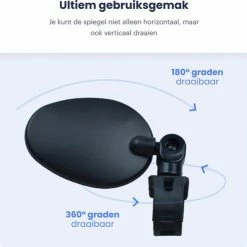 Merkloos Fietsspiegel - Set Van 2 - EBike Fiets Spiegel - Verstelbaar - Achteruitkijkspiegel Fiets - Links En Rechts - Extra Voordelig -Fietsen-Accessoires Shop 550x495 8