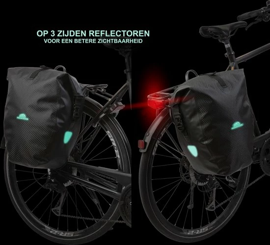 Dutch Mountains Enkele Fietstas | Sterke En 100% Waterdichte Fietstas En Schoudertas In 1 | 24 Liter | Carbon / Zwart 12 Dutch Mountains Enkele Fietstas | Sterke En 100% Waterdichte Fietstas En Schoudertas In 1 | 24 Liter | Carbon / Zwart - Afbeelding 12