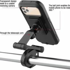 Merkloos Fiets / Motor Telefoonhouder Waterdicht Universeel 360° Draaibaar Anti-Shock Accessoires - Tot 6.5 Inch -Fietsen-Accessoires Shop 550x503