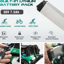 Merkloos Hitway 14F005 Elektrische Fiets E-bike | Opvouwbaar | 250W Motor | 7.5Ah | 16" | Zwart / Groen -Fietsen-Accessoires Shop 550x509 5