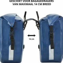 Dutch Mountains Dubbele Fietstas 46 Ltr | 100% Waterdichte Fietstas | Rolltop Sluiting | Reflectoren | Blauw -Fietsen-Accessoires Shop 550x510 11