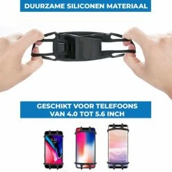 Case2go - Universele Telefoonhouder Fiets - 4 Tot 6.5 Inch - Zwart -Fietsen-Accessoires Shop 550x513
