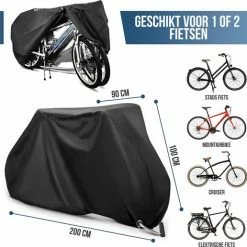Strex Fietshoes Universeel Voor Alle Fietsen - Waterdicht 210D Oxford - Fiets Hoes Voor 1/2 Fietsen - Incl. Opbergzak -Fietsen-Accessoires Shop 550x516