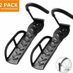 Merkloos Fiets Ophangsysteem 2x | Fietshaak | Muurbeugel | Ophangbeugel | Fietsbeugel | Fietsenrek | 25 KG