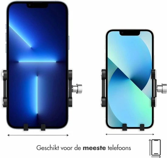 IMoshion Telefoonhouder Fiets - GSM Houder Fiets - Telefoonhouder Motor & Scooter - Universeel - Zwart 4 IMoshion Telefoonhouder Fiets - GSM Houder Fiets - Telefoonhouder Motor & Scooter - Universeel - Zwart - Afbeelding 4