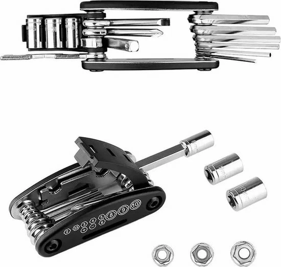 LOUZIR Multitool Fiets Reparatie Toolkit 16-delig - Race Fiets Mountainbike- Vouwgereedschap Fiets- Zakgereedschap 6 LOUZIR Multitool Fiets Reparatie Toolkit 16-delig - Race Fiets Mountainbike- Vouwgereedschap Fiets- Zakgereedschap - Afbeelding 6