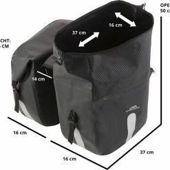 Dutch Mountains Dubbele Fietstas 46 Ltr | 100% Waterdichte Fietstas | Rolltop Sluiting | Reflectoren | Zwart -Fietsen-Accessoires Shop 550x522 6