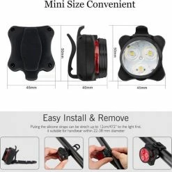 Merkloos LED Fietsverlichting USB Oplaadbaar - 4 Modes - Waterbestendig - Fietslicht - Fietslampjes -Fietsen-Accessoires Shop 550x522 8