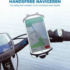 Case2go - Universele Telefoonhouder Fiets - 4 Tot 6.5 Inch - Zwart -Fietsen-Accessoires Shop 550x524