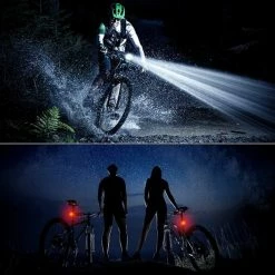SWILIX ® - Fietsverlichting Set - Oplaadbare USB Led Fietslamp - Voor En Achter - Waterdicht - 4 Lichtstanden - Zwart -Fietsen-Accessoires Shop 550x527