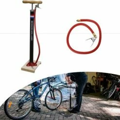 Benson Nederlandse Klassieke Fietspomp - Houten Voetplaat - Max Druk 3 Bar -Fietsen-Accessoires Shop 550x528 1