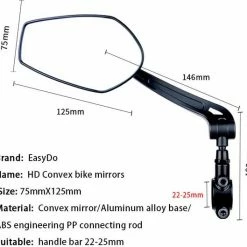 EasyDo Fietsspiegel Ebike Incl Grote Kijkhoek - Achteruitkijkspiegel - Links - 360 Verstelbaar - Multifunctioneel - Incl Inbussleutel -Fietsen-Accessoires Shop 550x529 7